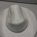 DRESHOW Western Cowboy Hat for Women and Men Wide Brim Glitter Cowboy Cowgirl Hat with Rhinestone Felt Fedora Hats