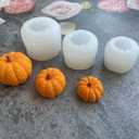 2 x 4 Pack Halloween Candle Molds, Multistyle Size Pumpkin Silicone Molds and Maple Leaf Mold for Candle Making Resin Soap Casting, 3D Creative Molds for All Saints' Day Thanksgiving Gifts