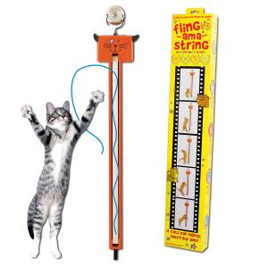 FLING-AMA-STRING Automatic cat toy: Interactive Cat Toy for Bored Indoor Cats with motorized String Action, Ideal Hanging Door Toy for cats