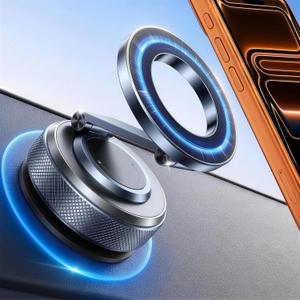 Wigoo Vacuum Magnetic Phone Holder for Car for Magsafe [80LBS Suction & 3000gf Magnetic] 360 Adjustable Car Phone Mount, for iPhone 17 Pro Max 16 15 14 13 12 Air Plus, Black