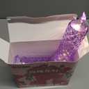 Rose Shadow LED Flameless Candles, 4PCS Romantic Battery Operated Candles Led Pillar Candles for Valentines Romantic Propose Anniversary Wedding Decorations(Pink, D 2.5" x H 7.2")