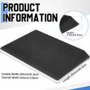 2.5 Inch Low Pile Transitional Non Slip Rectangular Rubber Angled Entry Mat for Wheelchairs Shock Absorption Indoor Outdoor Use, Black