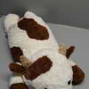YESGIRL 25.6 inch 5 lbs Cow Weighted Stuffed Animals, Large Weighted Plush Animal, Cute Plush Toy Pillow, Soft Kawaii Plushie Gifts for Adults, Kids, Boys and Girls(Off-White)