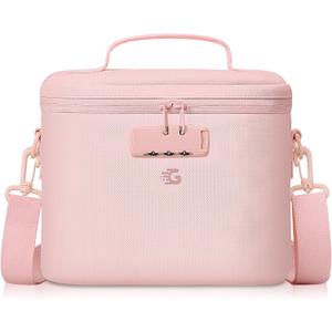 Lockable Lunch Box Bag Women Girls - Insulated Waterproof Leakproof Lightweight Reusable Cooler with Combination Lock for Work - Back to School Teacher Mothers Day Christmas Birthday Gifts (Pink)