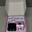 Professional Electric Nail Drill E-File Machine - 45,000 RPM Corded Nail Drills Kit with Low Noise & LED Display for Shaping, Removing & Polishing Acrylic Gel Nails for Salon Home (Pink)