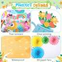 Eersida Valentines Day Bulletin Board Decorations with Paper Fans Spring Classroom Bulletin Board Set Colorful Heart Flower Cutout for Valentines Springtime Holiday School Wall Decor(Spring)