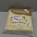 FOSSA Duvet Cover Set 100% Washed Cotton Linen Feel Super Soft Breathable Cozy 3 Pieces Bedding Sets Solid Pastel Yellow Oversized Queen (Light Yellow)