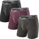 Separatec Mens Underwear with Pouch for balls Anti Chafing Underwear Men Athletic Sport Performance Long Boxer Briefs 3 Pack XL