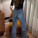 MakeMeChic Women's Color Block Tee Shirt Half Sleeve Collar V Neck 2 in 1 Summer Tops (Black, XS)