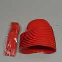 Baseball Helmet Ice Cream Bowls with Spoons, Plastic Mini Baseball Cap Bowls for Party (8 oz) (Red)