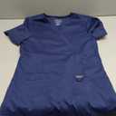 Cherokee Scrubs Top for Women Mock Wrap with 3 Pockets, Soft, 2-Way Stretch & Durable Fabric - WW610 (X-Small, Navy)