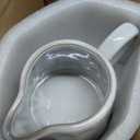 Ceramic Creamer Pitcher,Creamer Container with Handle, Small Milk Pitcher Cup for Coffee, Sauces, Salad, 10 OZ, Cream White