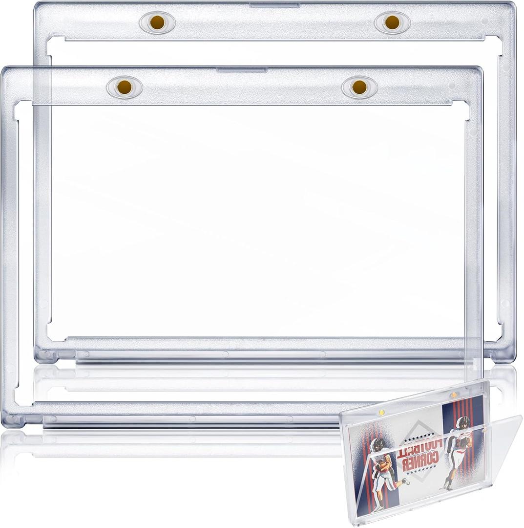 DEDC Vertical Booklet Magnetic Case Storage Magnet Card Holder Cardholder 175PT One Touch Trading Baseball Cards Protector UV Protection Display Showcase No PVC(2CT-134mm)