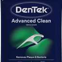 3 x DenTek Advanced Clean Floss Picks with No Break & No Shred Dental Floss, Plaque Remover, 150 Count