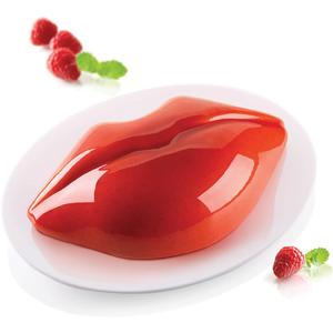 Silikomart Bacio (Kiss) Silicone Mold, Flexible Lip-Shaped Mold with 3D Technology for Baked and Frozen Desserts, Easily Unmolds, Oven, Microwave, Freezer and Dishwasher Safe, Made in Italy
