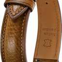 Getalia Italian leather Watch Band Tuscany Natural Vegetable-Tanned Full Grain Genuine Leather,18mm 19mm 20mm 21mm 22mm Quick Release Replacement Watch Straps for Men and Women Thick and Soft