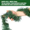 Christmas Green Garland Xmas Tree Decorations Pre-lit Christmas Twist Garland Ceiling Hanging Decorations for New Year Party Birthday Holiday Indoor Outdoor Supplies (Warm White, 14.7Ft)