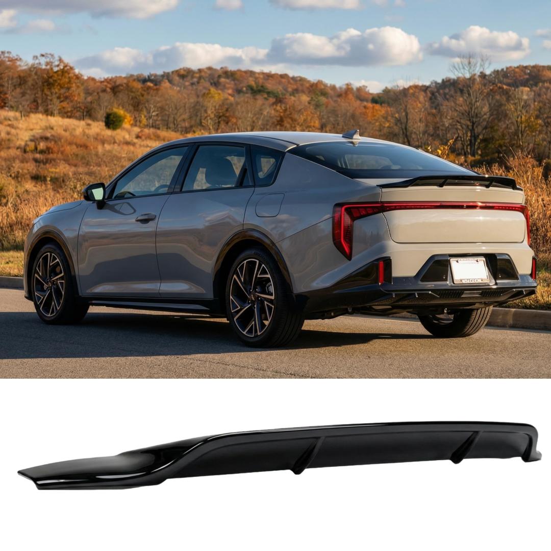 STSEV01 Rear Spoiler Wing Fit for KIA K4 Sedan 2025 2026 Accessories GT-Line/EX/LX/LXS, Gloss Black RT Duckbill Sporty Style DeckLid Lip