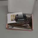 REECHO Clip in Hair Extensions, Hair Extensions Thick Long Lace Weft Lightweight Synthetic Hairpieces for Women (24 Inch240 Gram(Pack of 5), Medium Brown with Blonde Highlights)