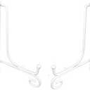 Artliving Metal Plate Stands for Display - 6-Inch Adjustable Easel Holders for Decorative Plates, Picture Frames and Books - White (2-Pack)
