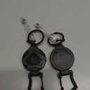 Oaridey 2 Pack Retractable Keychain Heavy Duty, Badge Reels Retractable, Tactical ID Badge Holder with Upgraded Zinc Alloy Carabiner, 31.5'' Coated Steel Cord, Bearing 8.0 oz (Black-2 Pcs)