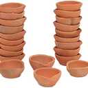 Diwali Diyas Clay Diya Diyas for Pooja with Cotton Wicks [14 Pcs] - Indian Puja Oil Lamp Diwali Pooja - Diwali Decoration for Home - Indian Housewarming Return Gift Items Hashcart®