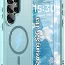 for Samsung Galaxy S26 Ultra Phone Case: S26 Ultra Case [Mag-Safe Fit] with 2PC HD Screen Protector,Frosted Translucent S26 Ultra Case Soft-Touch Skin Protection for Galaxy S26 Ultra Cover,Mint Green