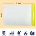 Fluorescent Yellow Glitter Puff Vinyl Heat Transfer 12" x5ft 3D Puff HTV Vinyl, Glitter Puffy Iron-On for Fabrics, Perfect for T-Shirts, Bags, Pillows, Compatible with Cricut