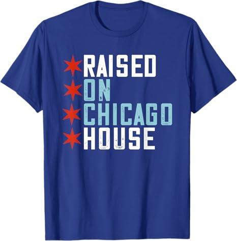 Raised on Chicago House Music - EDM DJ Illinois Raver T-Shirt XXL