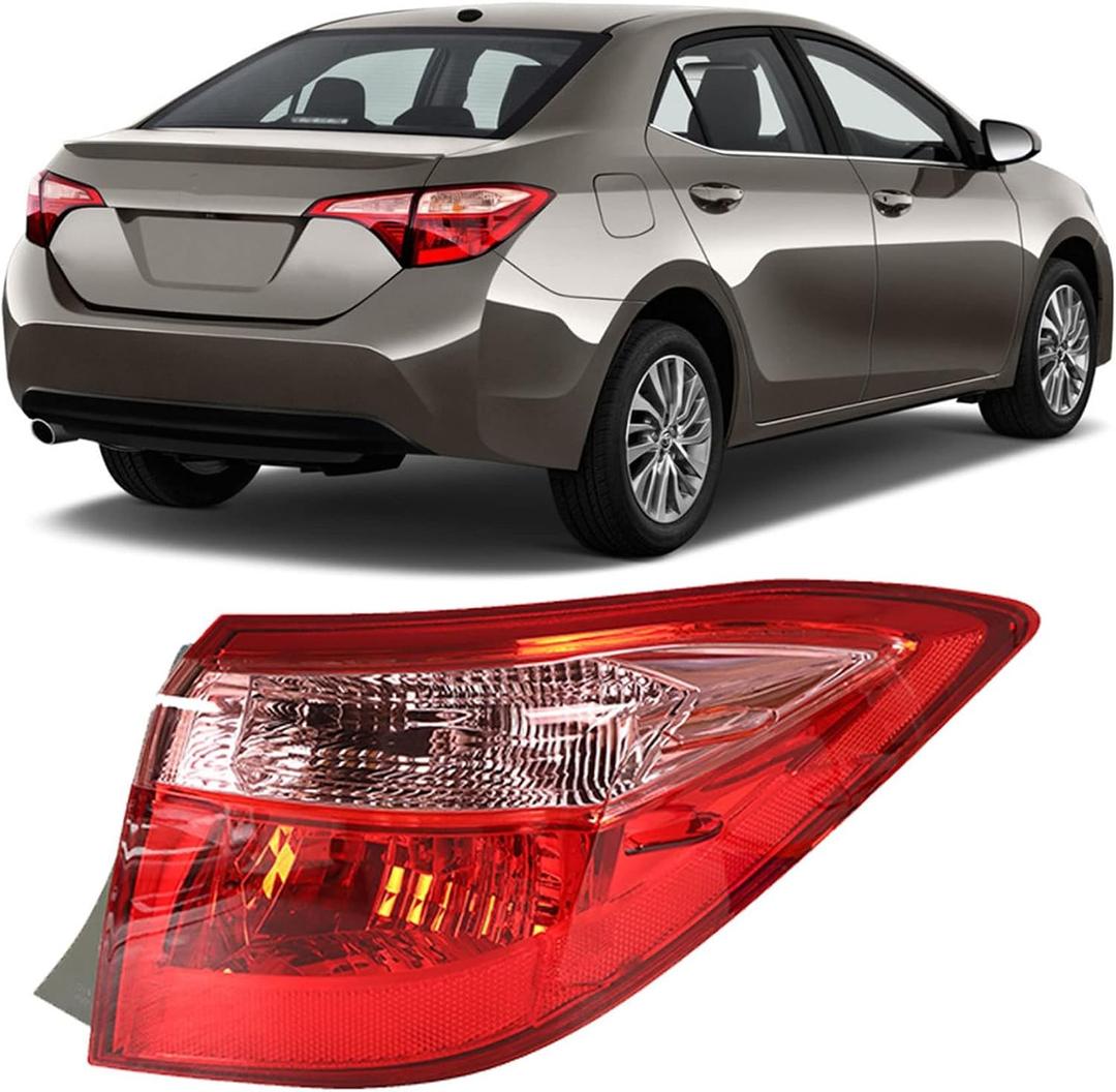 Silscvtt Passenger Side Outer Tail Light Replacement for Toyota Corolla 2017 Tail Lamp Right Side 8155002B00 TO2805130