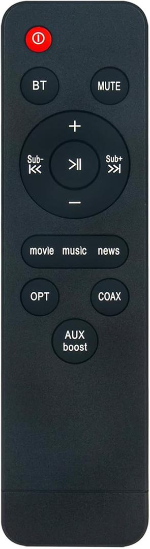 Replacement Remote Control Applicable for Saiyin Sound Bar DS6403 DS6403H DS6343 DS6305 DS6801K DS6801 DS6801K-MK Soundbar Speaker Home Theater System