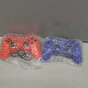 OKHAHA Controller 2 Pack for PS3 Wireless Controller for Sony Playstation 3, Double Shock 3, Bluetooth, Rechargeable, Motion Sensor, Remote for PS3 (With Stripes(Blue + Red))