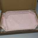 Pink Decorative Tray with Handles, Versatile Serving Tray for Coffee Table, Ottoman, Ideal for Serving, Displaying, Organizing, 15.7"*10.2"*1.57"