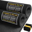 2-Pack Golener Oil Spill Mat - Garage Floor Mat, Absorbent Oil Pad, Premium Maintenance Mat, Waterproof, Contain Liquid, Protect Garage Surface from Spill & Stain, Reusable, Washable, Durable, 29x36 (Black)