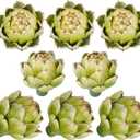 Notakia 8Pcs Green Large Faux Artichokes for Decoration Bowl Fillers Fake Fruit Artificial Artichokes that Look Real Realistic Fake Vegetable Decor for Home Kitchen Table Party Centerpiece