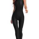 speerise Spandex Bodysuit for Women Zip Sleeveless Unitard Bodycon Jumpsuits Leotard for Costume, L