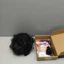 Short Curly Wigs for Black Women Soft Black Big Curly Wig with Bangs Afro Kinky Curls Heat Resistant Natural Looking Synthetic Wig for African American Women Black