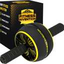 Ab Roller Wheel - Ab Wheel Roller & Knee Mat - Rueda Para Abdominales - Abdominal Wheel - Abs Roller for Men & Women - Home Gym Equipment (Black & Gold)