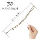 TSB Maha No.4 Bronze Bob Pins Set of 50 2.0 Inch Curved Bobby Pins for a Great Fit 3X Retention, Secure Grip for Buns, Hair and More