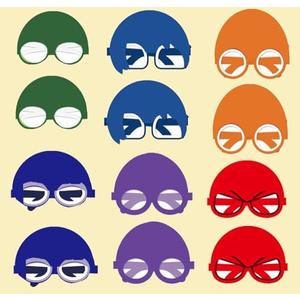 LIFETOOLS-LT Birthday Photo Prop Party Favor Packs, 12Pcs Paper Party Glasses Masks for Boys Girls Cartoon Happy Inside Themed Birthday Gift; TDJ