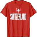 Swiss Flag Switzerland Souvenir Schweiz Gift Suisse Svizzera T-Shirt XL