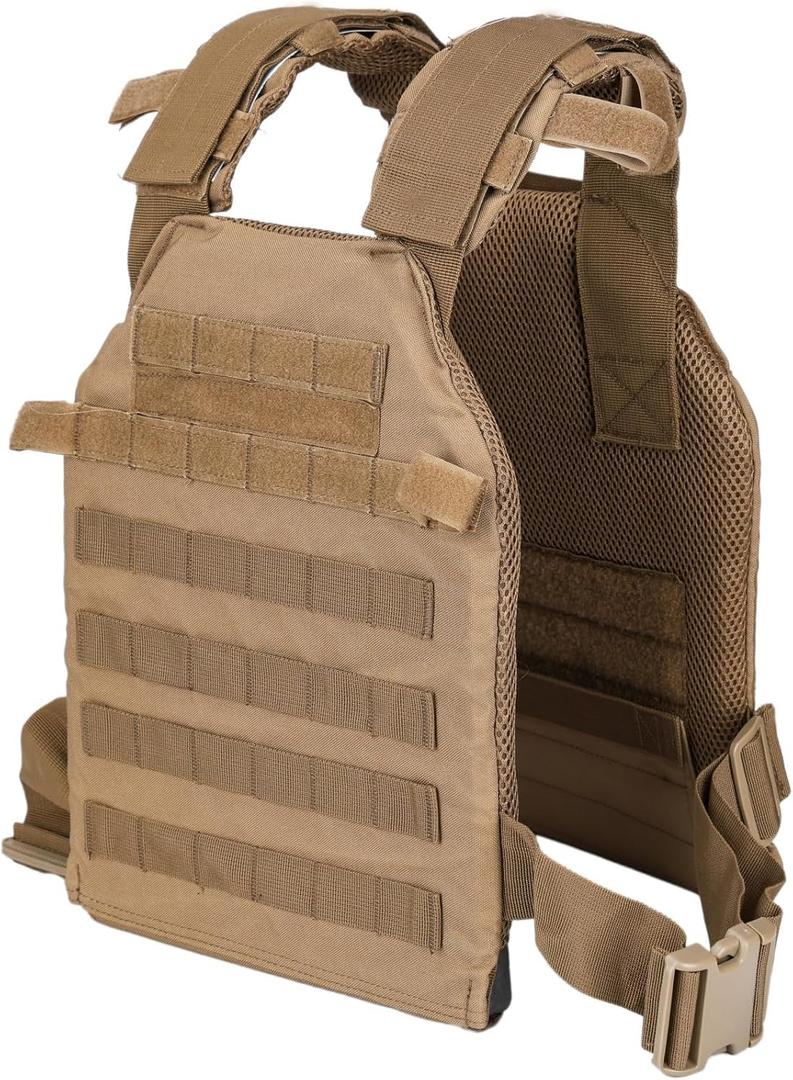 Adjustable Weighted Vest Fitness Sport Training Strength and Endurance Training, Quick Release with Molle for Running, Fitness Workouts