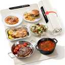 Food Warming Mat, 10s Fast Heating with 5 Modes & 10 Temp Settings, 0.5-10H Timer, Foldable & Easy-Clean Food Grade Silicone Mat for Desk, Table, Home Kitchen (White,17 * 15 inch)