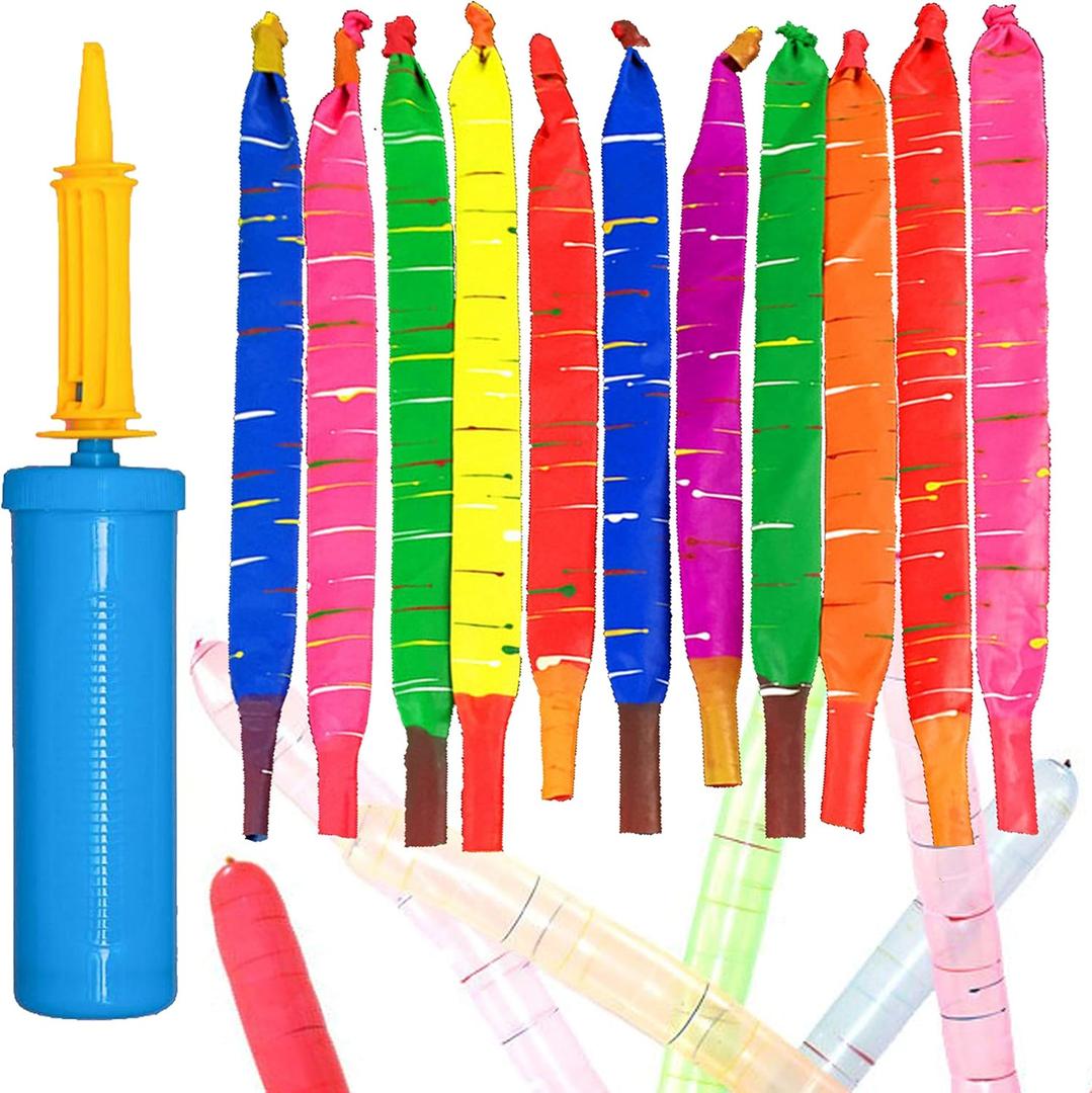 Carykon 200PCS Rocket Balloons Holiday Party Decoration Screaming Balloons rocket balloons with pump