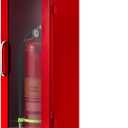 Zonon 1 Pcs 10lb Fire Extinguisher Cabinet Wall & Surface Mount 24-3/4 H x 10-1/4 W x 6-3/4 D 22 Gauge Steel Fire Extinguisher Box Case Extinguishers Holder with Handle for Indoor Outdoor (Red)