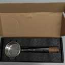 Openwork Bottomless Portafilter Handle Made of Stainless Steel and Walnut with High Extraction Precision Basket Silver