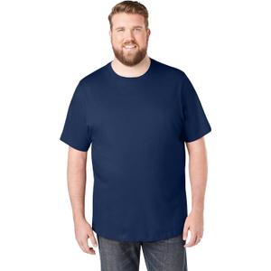 KingSize Men's Big & Tall Shrink-Less Lightweight Crewneck T-Shirt 7X-Large Tall, Navy