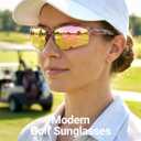 Meeloog Golf Sunglasses for Men & Women, UV400 Lightweight Wrap Around Sun Glasses Ideal for Cycling, Running & Pickleball