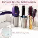 Hair Tool Organizer, Hot Tools Organizer Countertop/Wall Mount, Thick Acrylic Hair Tools Organizer with Anti-Slip Steel Cups, Hair Tool Holder for Bathroom & Vanity Storage UEMUSI