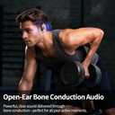 Open Ear Bone Conduction Headphones Bluetooth 6.0 Sports Earbuds with Mic, IPX7 Waterproof Sweatproof Headset for Running, Cycling, Lightweight Stereo Sound with Fast Charging
